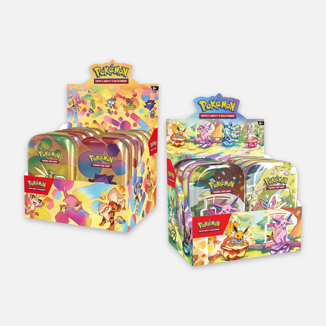 Lot display mini tin 151 et Evolutions Prismatiques