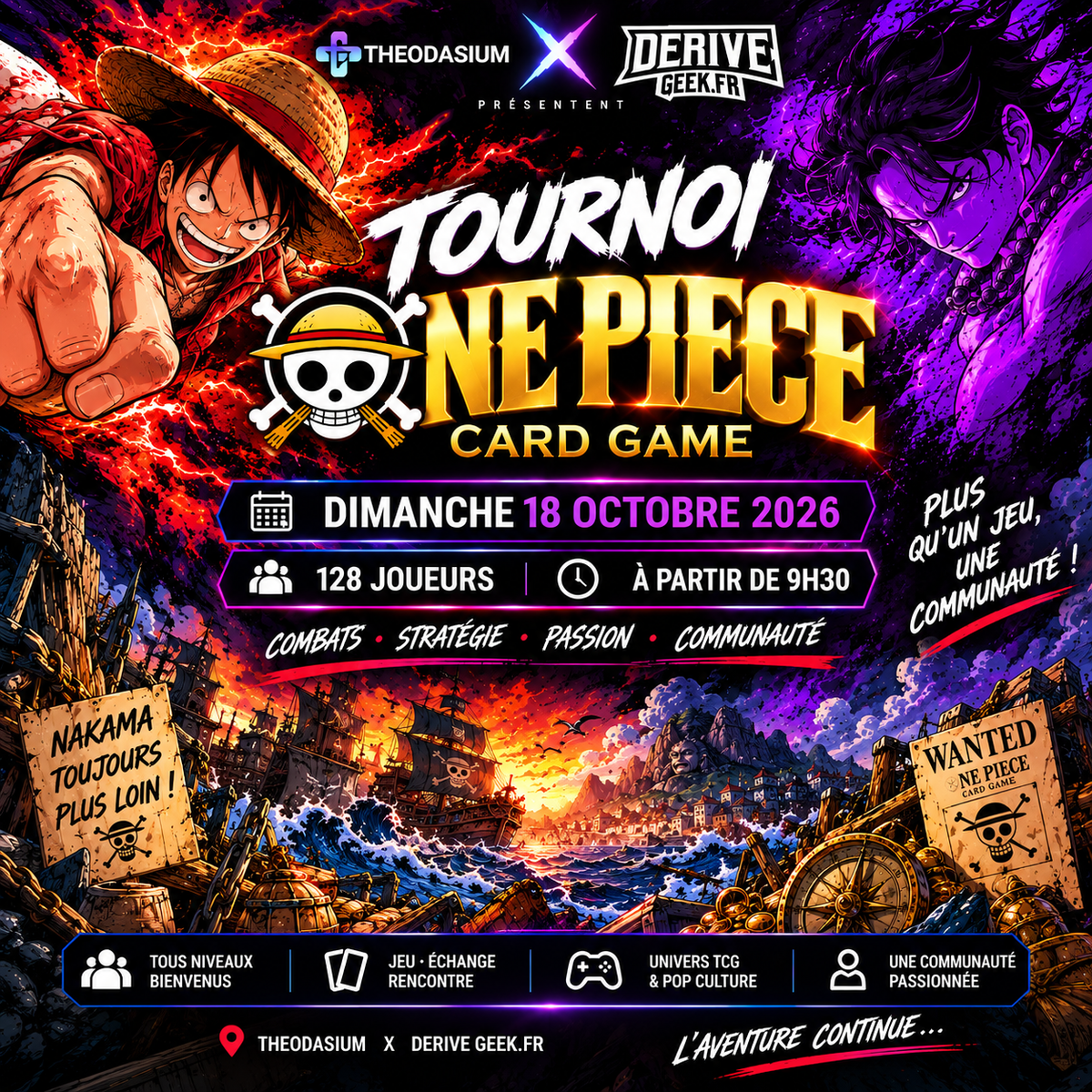 Tournoi ONE PIECE TCG - Theodasium 18/10/2026