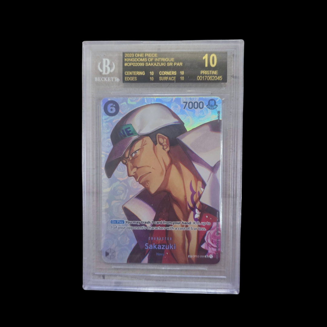 Sakazuki SP · Kingdoms of Intrigue OP04 · BGS 10 Black Label