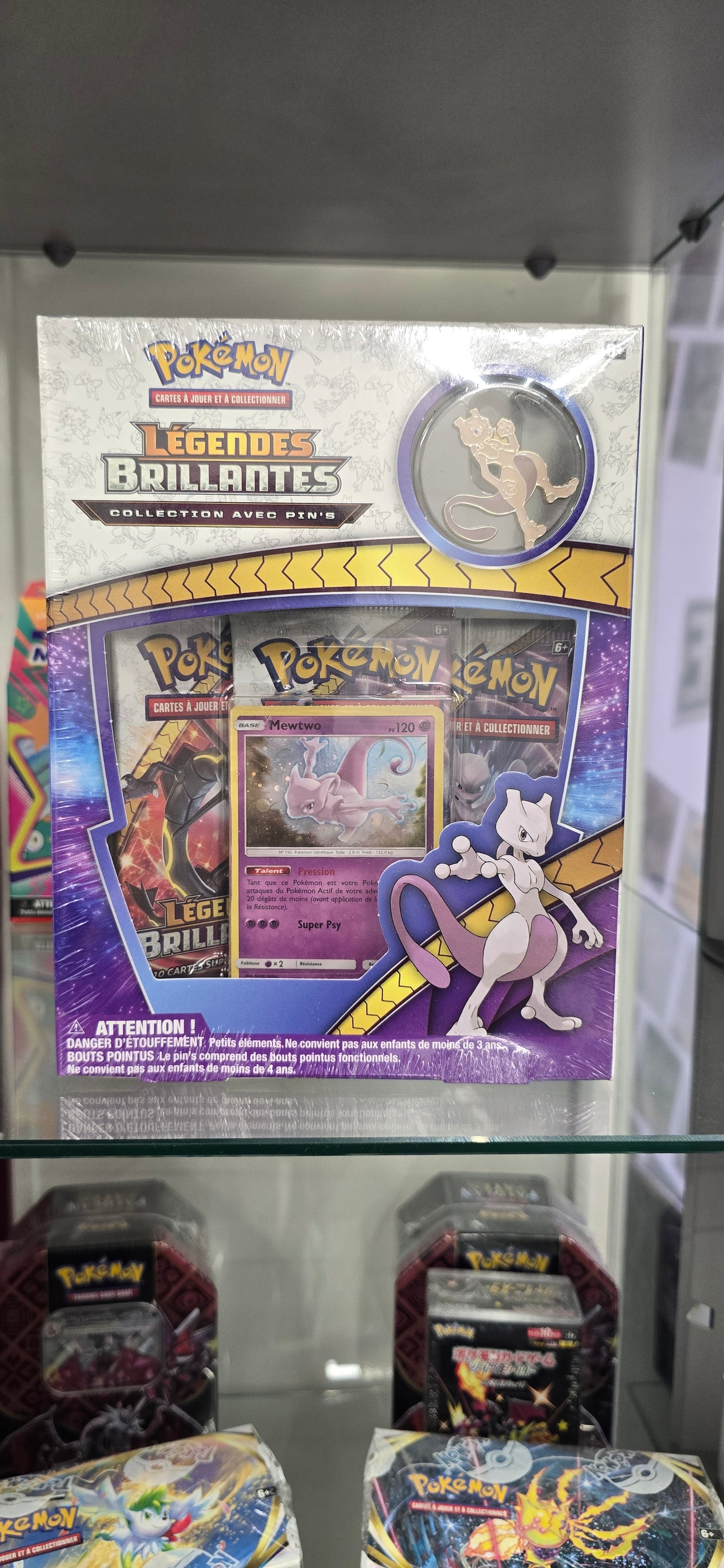 Coffret Mewtwo Pin's Collection - Légendes Brillantes - FR